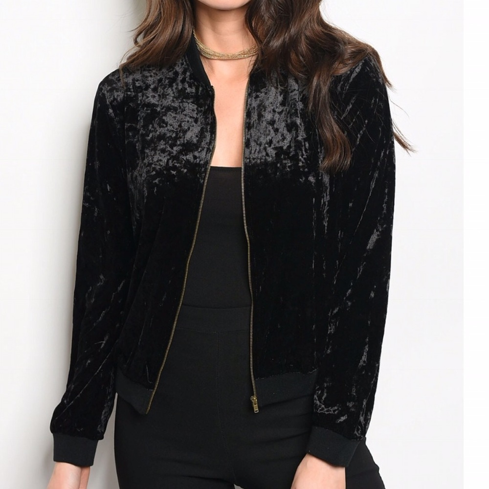 Velvet Bomber Jacket
